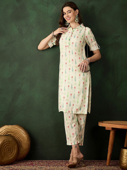 Printed Kurta With Trousers