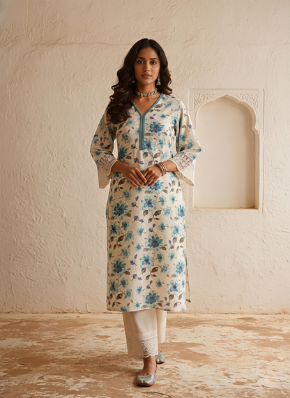 Swades Hibis cotton Kurta Pant set