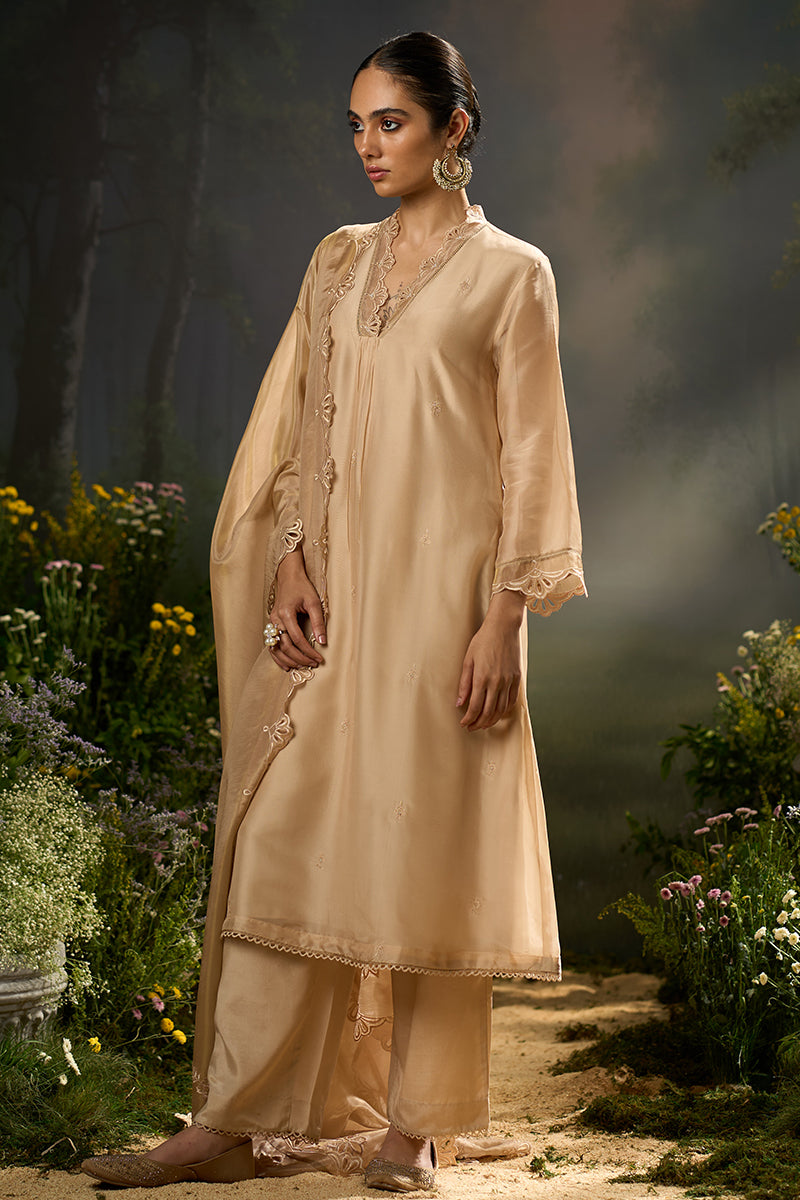 Dhiyona GF Women's Brazilian Sand Festive Kurta Set