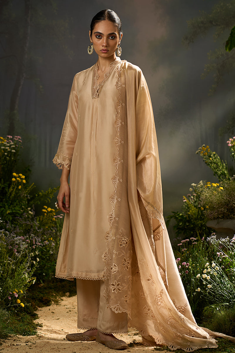 Dhiyona GF Women's Brazilian Sand Festive Kurta Set