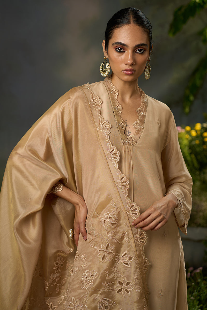 Dhiyona GF Women's Brazilian Sand Festive Kurta Set