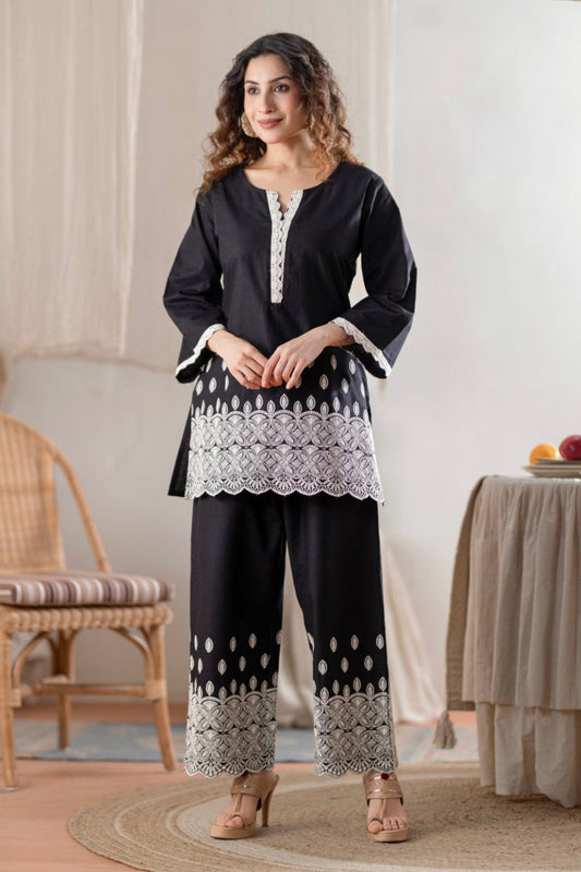 AutumnLane Sharad jade embroidery co-ord set