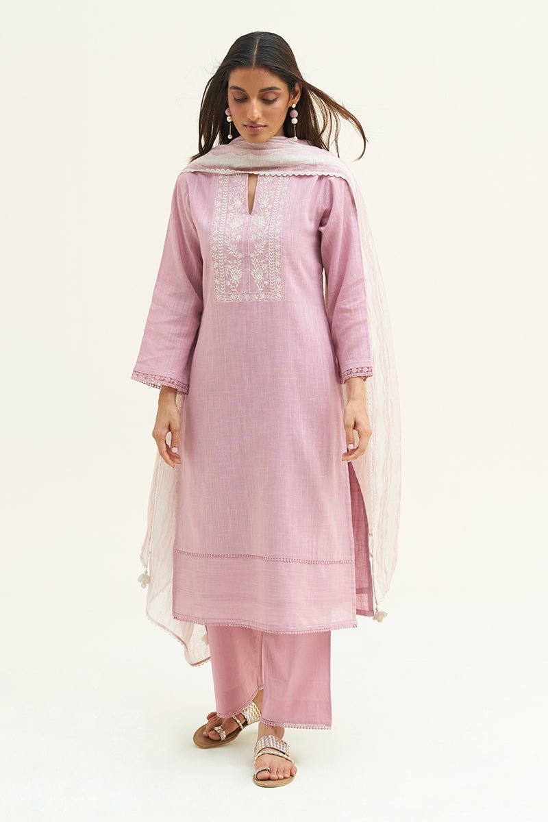 Women's Zephyr Rose with Ivory Embroidery Salwar Suit