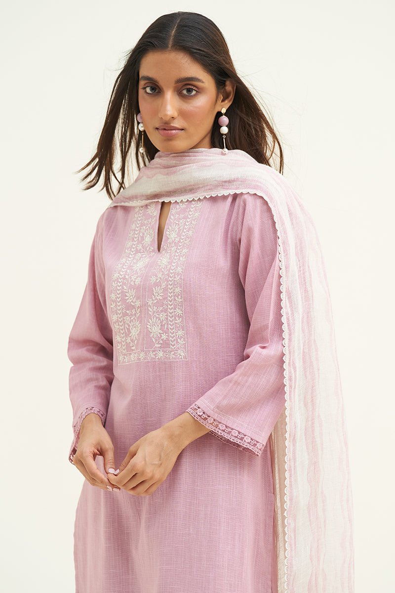 Women's Zephyr Rose with Ivory Embroidery Salwar Suit