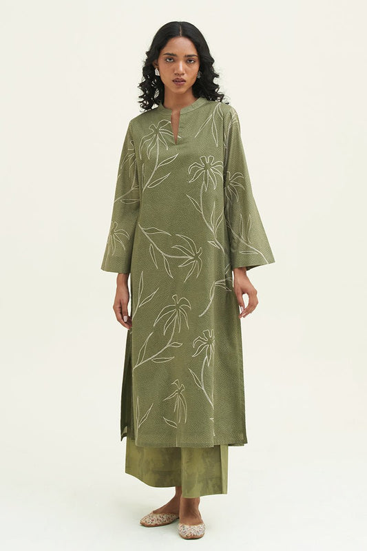 Women's Calliste Green Cotton Printed Co-ord Set