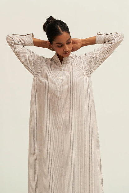 Women's White and Black Woven Co-ord Set