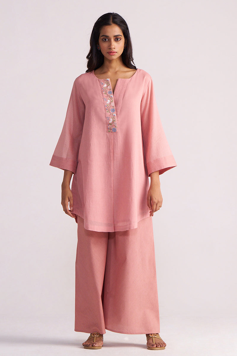 Dhiyona GF Women's Rose Tan Mul-Mul Co-ord Set