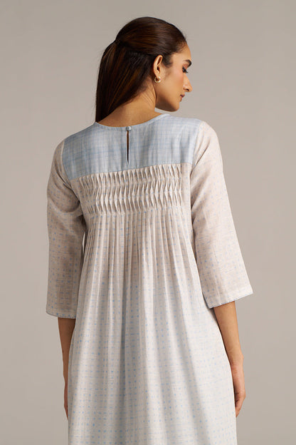 Dhiyona GF Women's Baby Blue and Off-White Dotted Print Co-ord Set