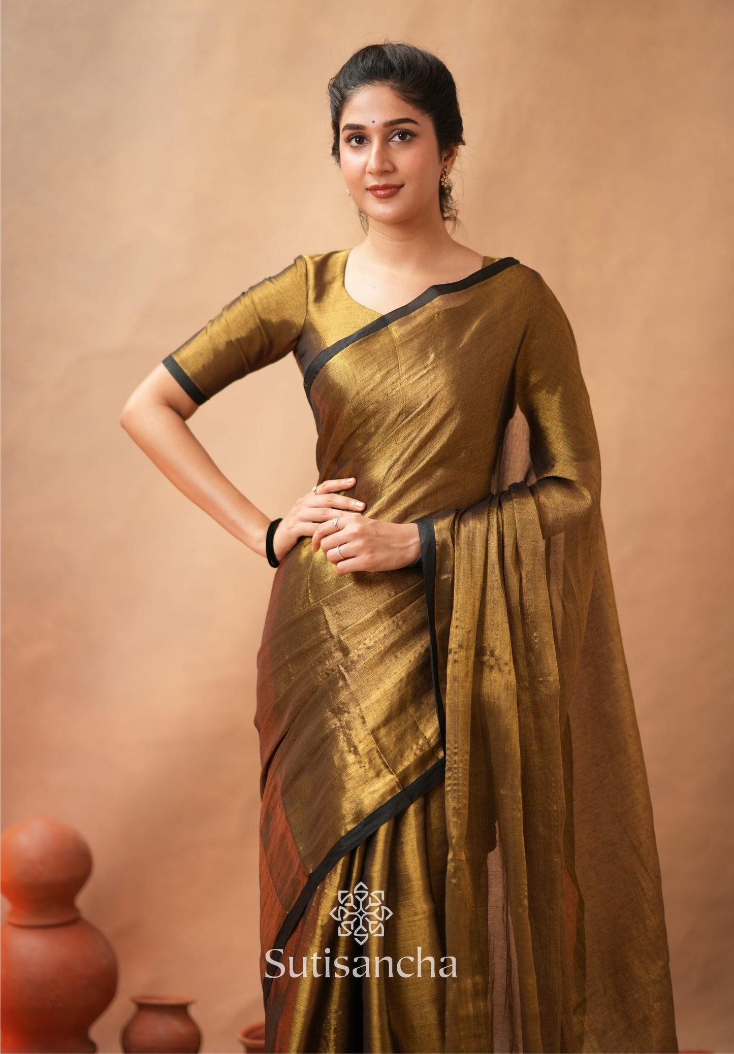 Dhiyona SS Woven Poetry Artisanal Handloom Tissue Cotton Saree