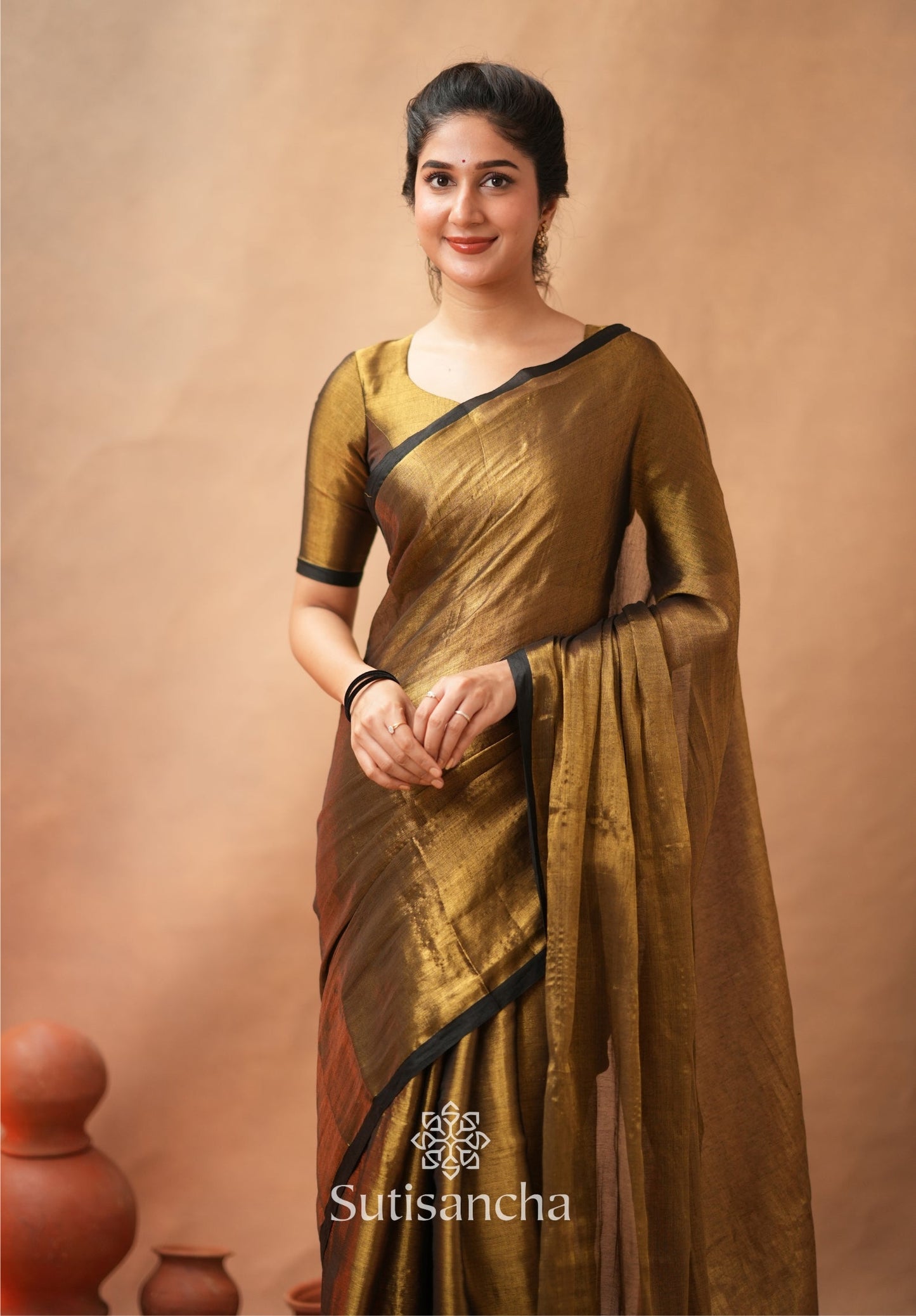 Dhiyona SS Woven Poetry Artisanal Handloom Tissue Cotton Saree
