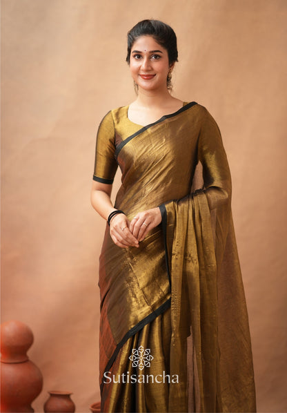 Dhiyona SS Woven Poetry Artisanal Handloom Tissue Cotton Saree