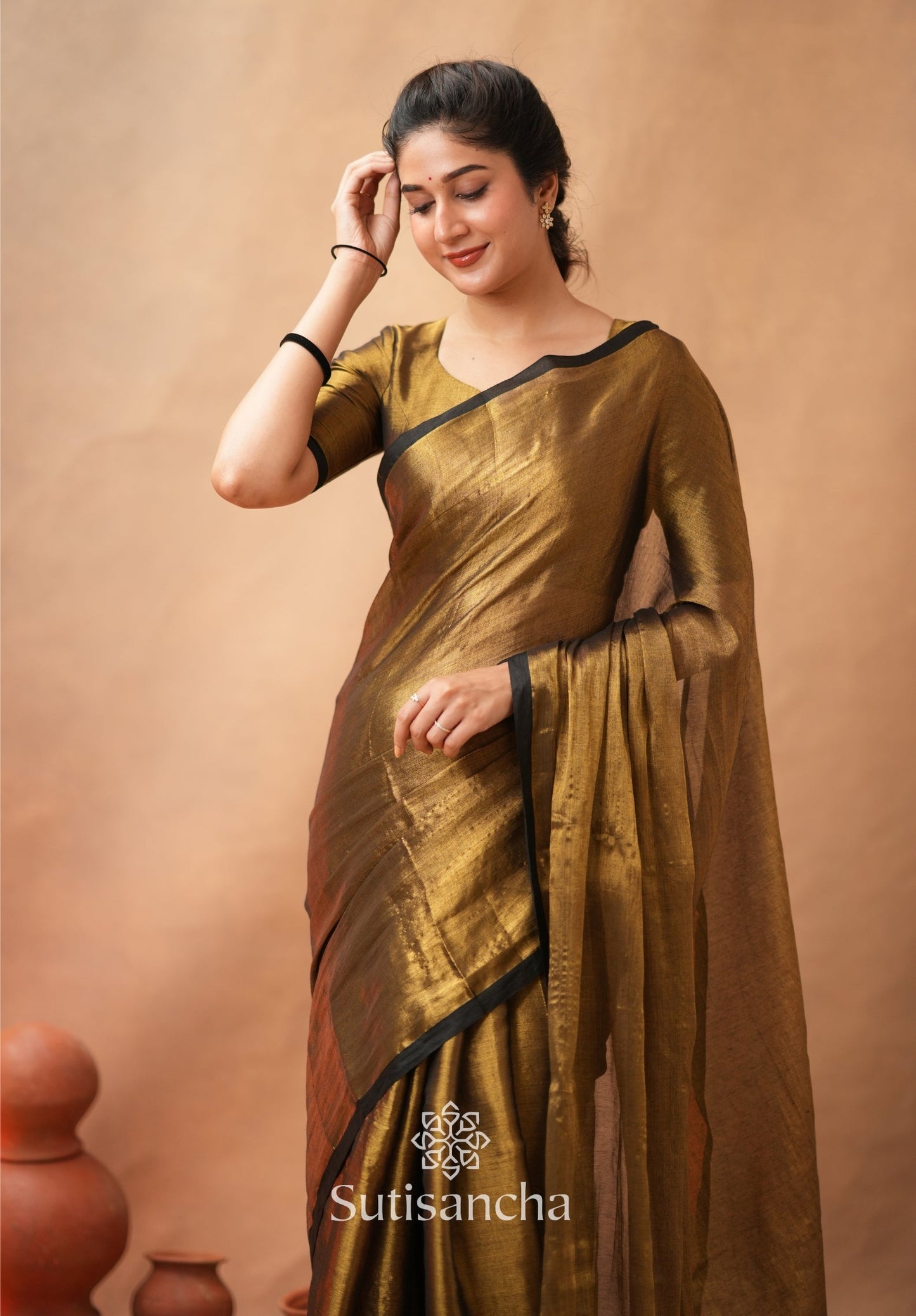 Dhiyona SS Woven Poetry Artisanal Handloom Tissue Cotton Saree