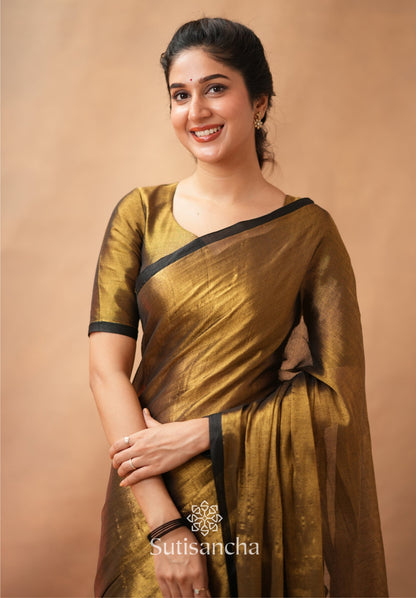 Dhiyona SS Woven Poetry Artisanal Handloom Tissue Cotton Saree