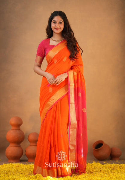 Dhiyona SS Sutisancha Woven Heritage Handloom Cotton Saree