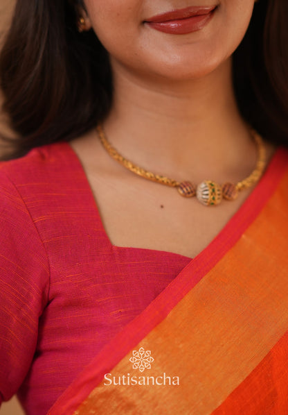 Dhiyona SS Sutisancha Woven Heritage Handloom Cotton Saree