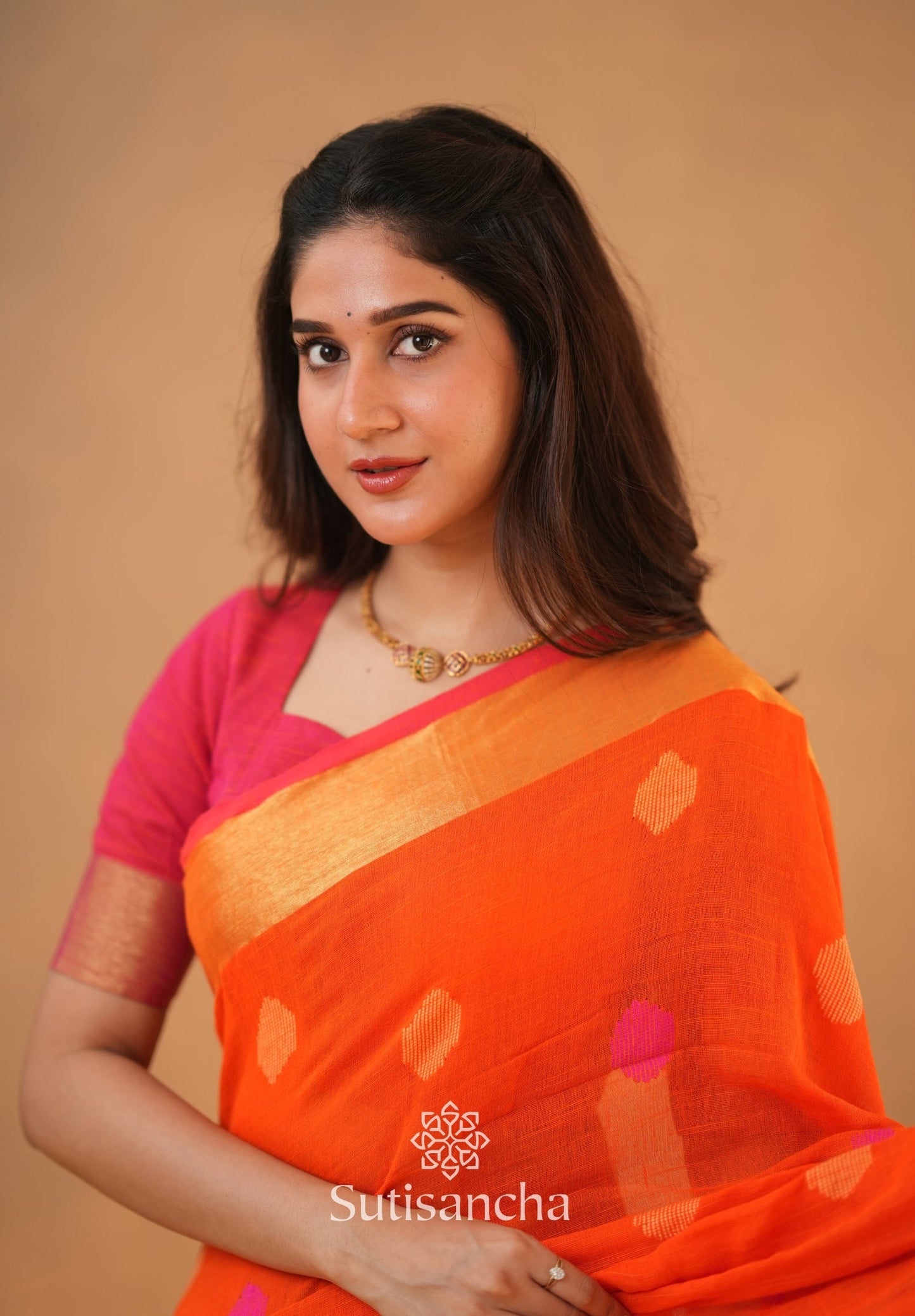 Dhiyona SS Sutisancha Woven Heritage Handloom Cotton Saree