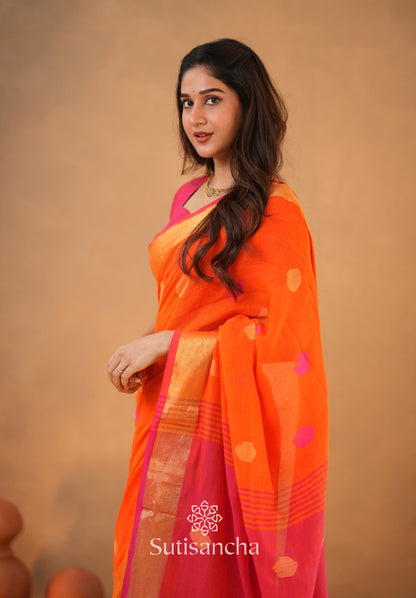 Dhiyona SS Sutisancha Woven Heritage Handloom Cotton Saree