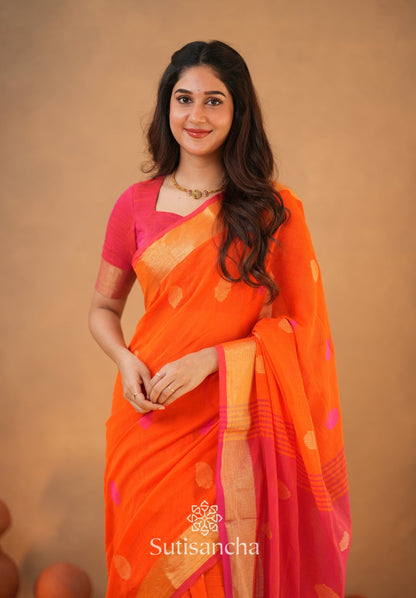 Dhiyona SS Sutisancha Woven Heritage Handloom Cotton Saree
