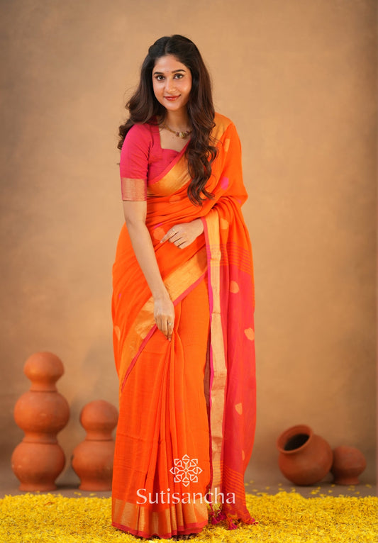 Dhiyona SS Sutisancha Woven Heritage Handloom Cotton Saree