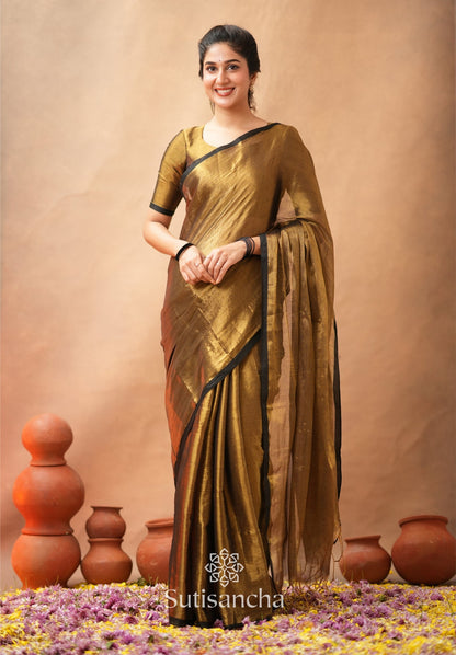 Dhiyona SS Woven Poetry Artisanal Handloom Tissue Cotton Saree