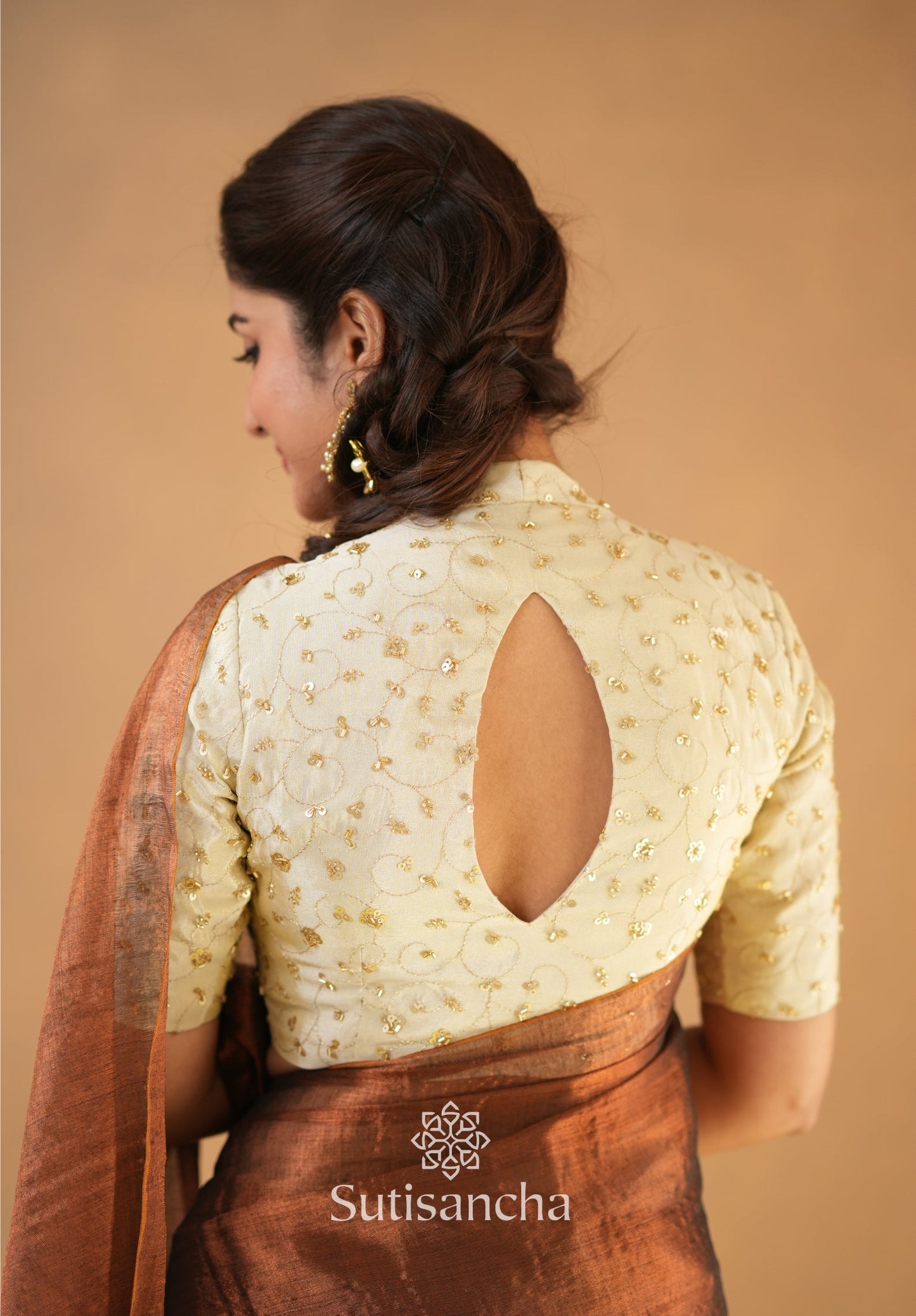 Dhiyona SS Beads Bloom Tissue Elegance