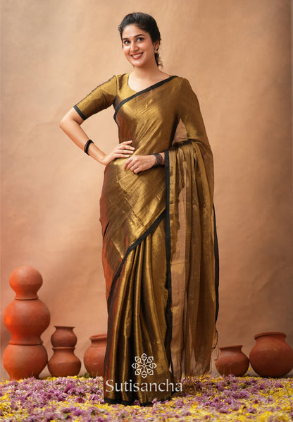 Dhiyona SS Woven Poetry Artisanal Handloom Tissue Cotton Saree