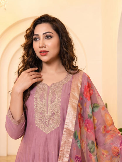 Shanti Salmon Full Work Suit Set