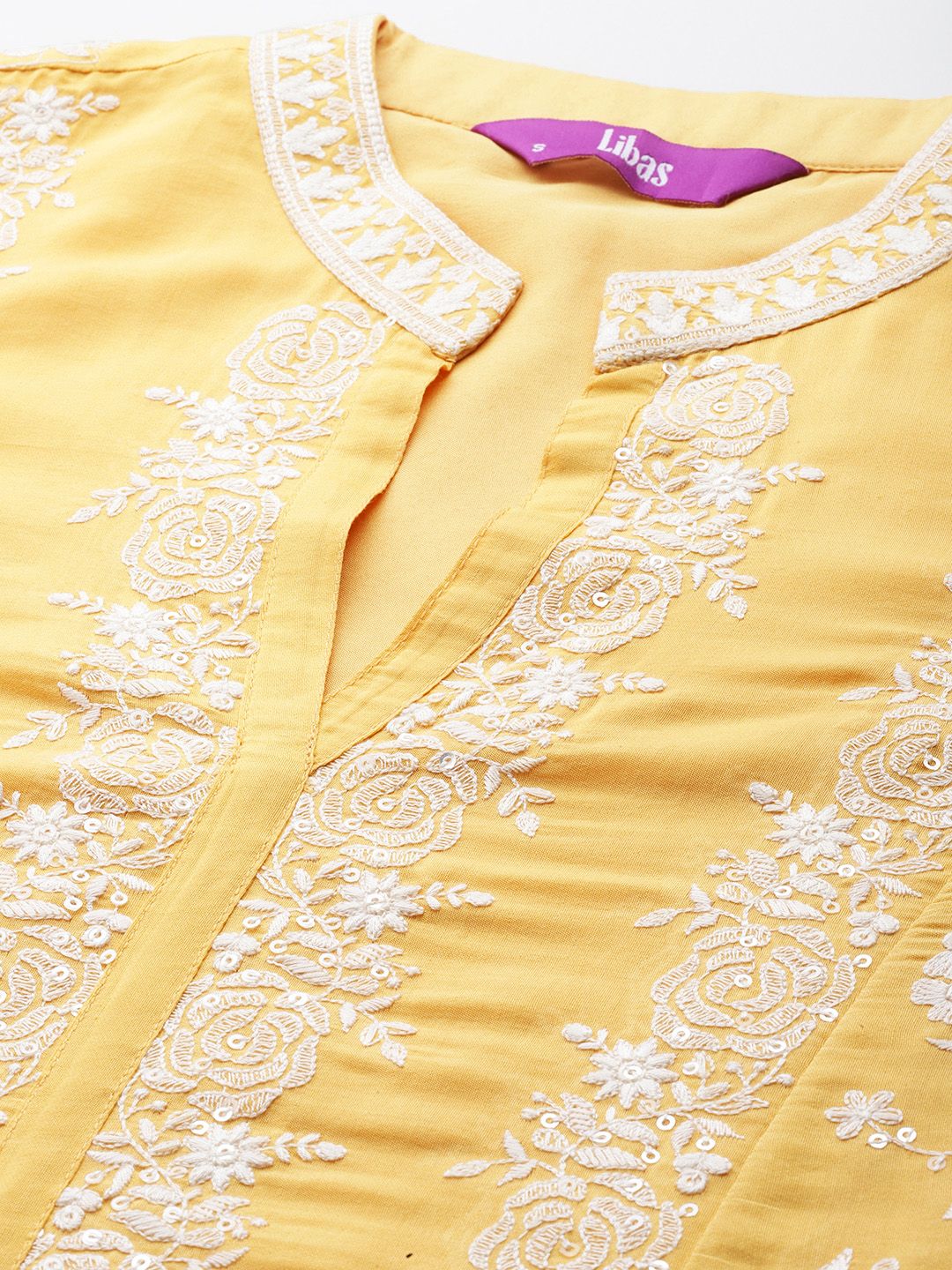 Dhiyona LL Floral Embroidered Sequinned Kurta with Palazzos & Dupatta
