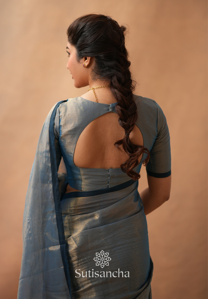 Dhiyona SS Woven Poetry Artisanal Handloom Tissue Cotton Saree