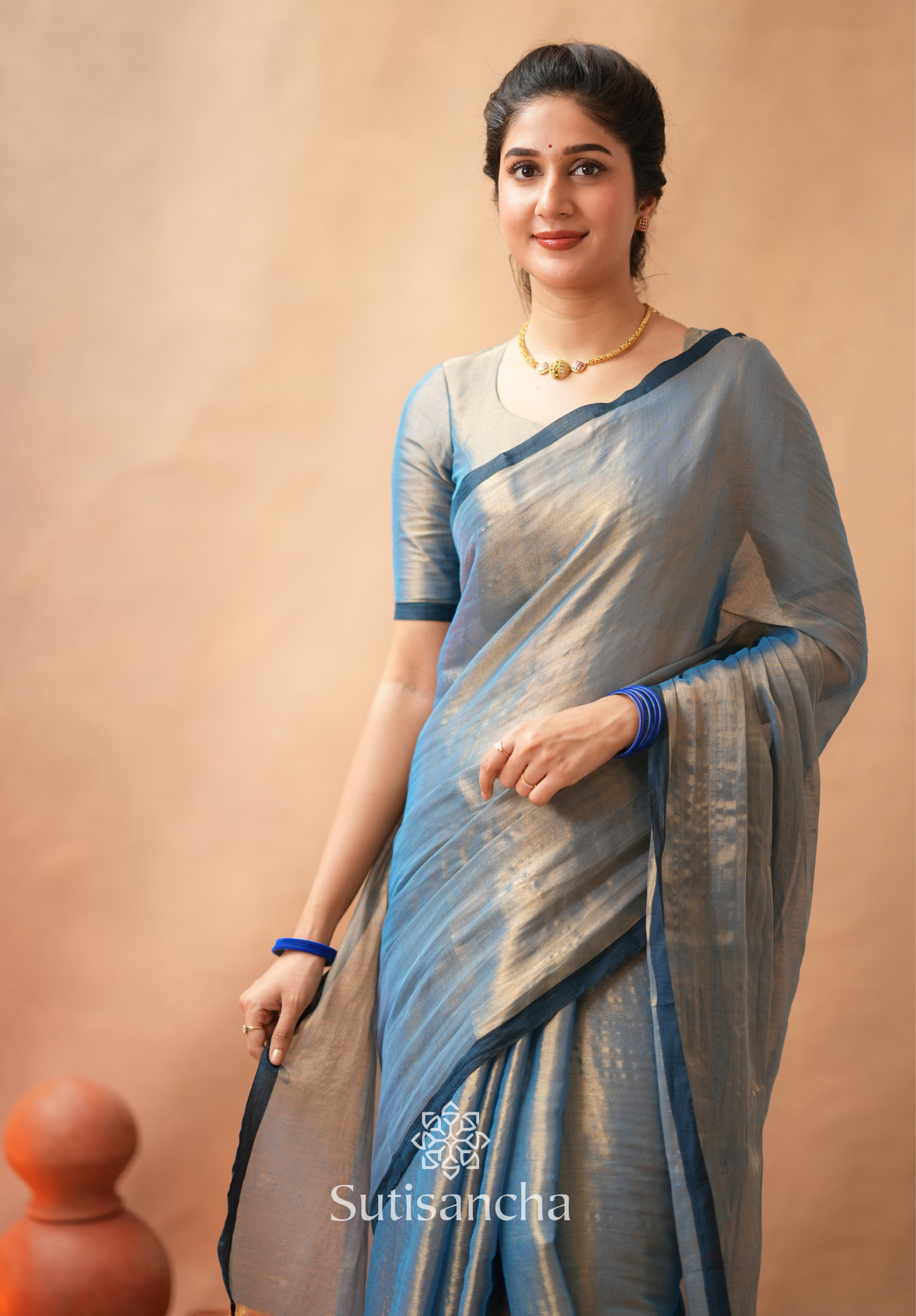 Dhiyona SS Woven Poetry Artisanal Handloom Tissue Cotton Saree