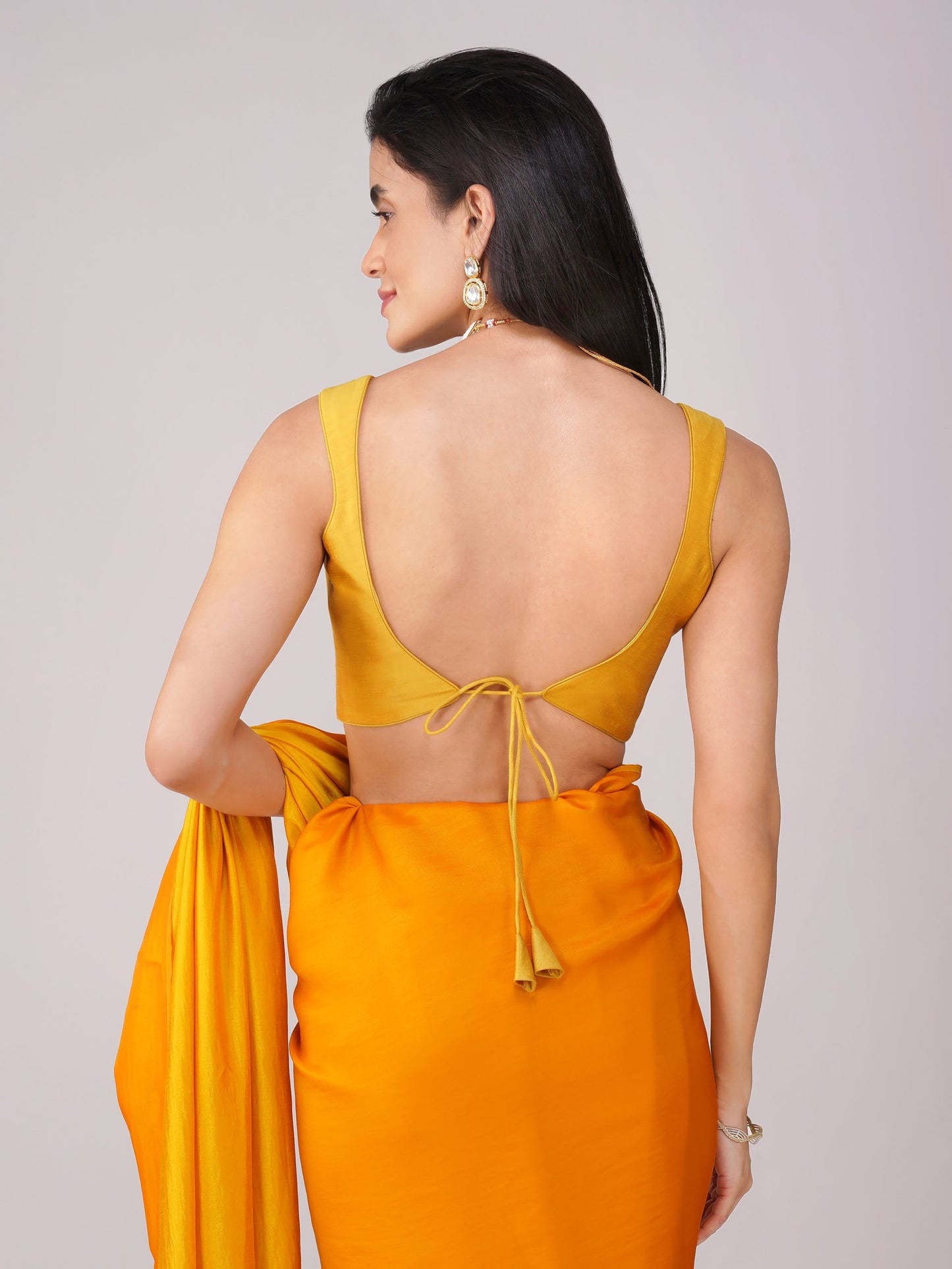 Dhiyona ST Marigold Muse Yellow Back-Tie Blouse