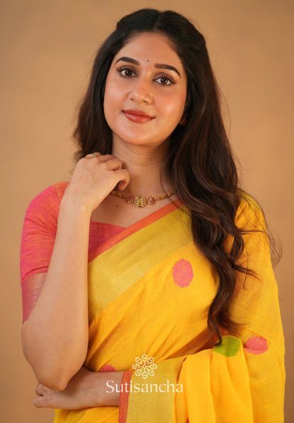 Dhiyona SS Sutisancha Woven Heritage Handloom Cotton Saree