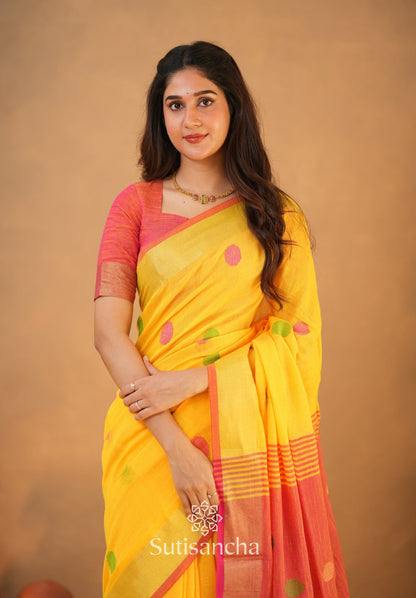 Dhiyona SS Sutisancha Woven Heritage Handloom Cotton Saree