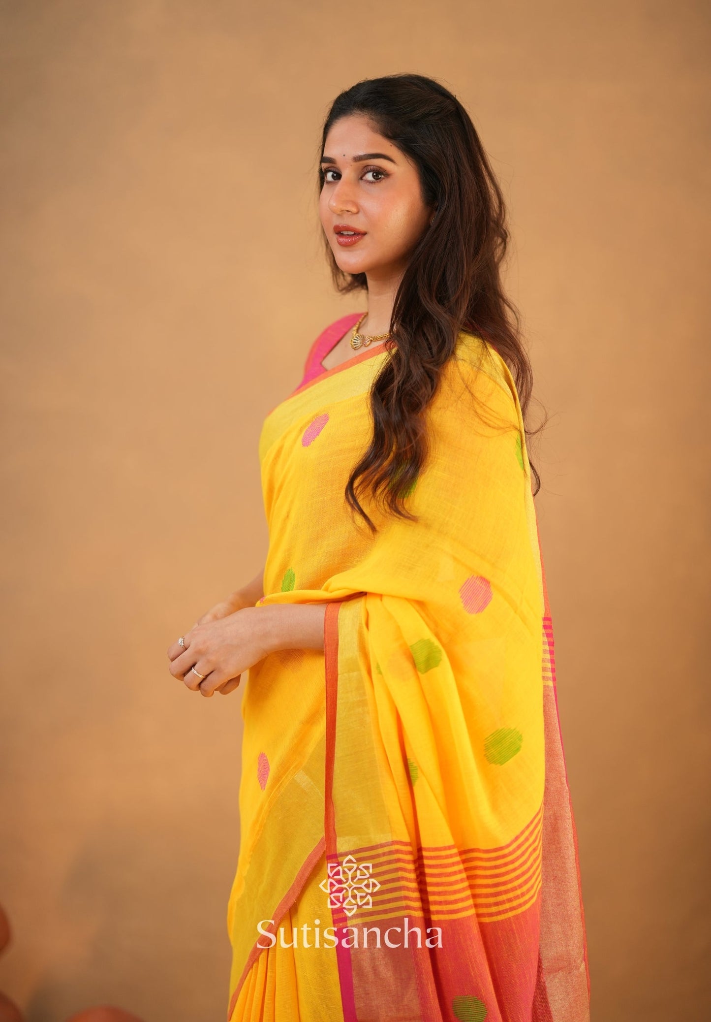 Dhiyona SS Sutisancha Woven Heritage Handloom Cotton Saree