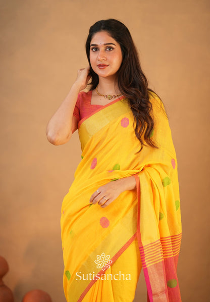 Dhiyona SS Sutisancha Woven Heritage Handloom Cotton Saree
