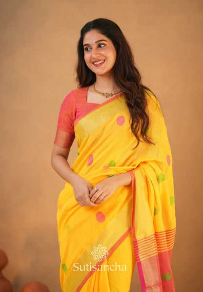 Dhiyona SS Sutisancha Woven Heritage Handloom Cotton Saree