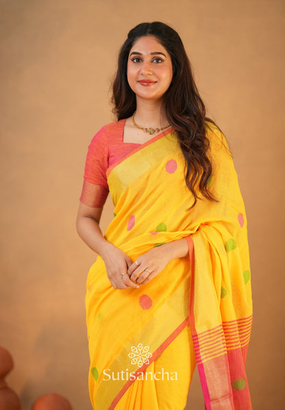 Dhiyona SS Sutisancha Woven Heritage Handloom Cotton Saree