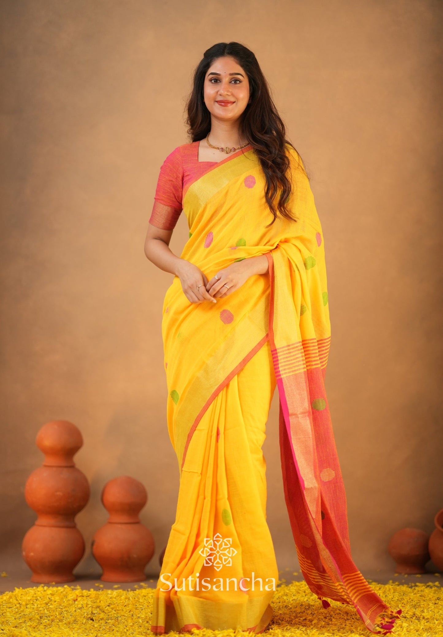 Dhiyona SS Sutisancha Woven Heritage Handloom Cotton Saree