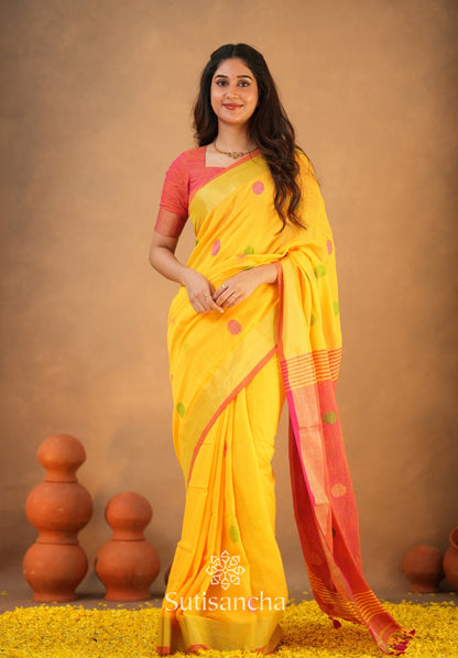 Dhiyona SS Sutisancha Woven Heritage Handloom Cotton Saree