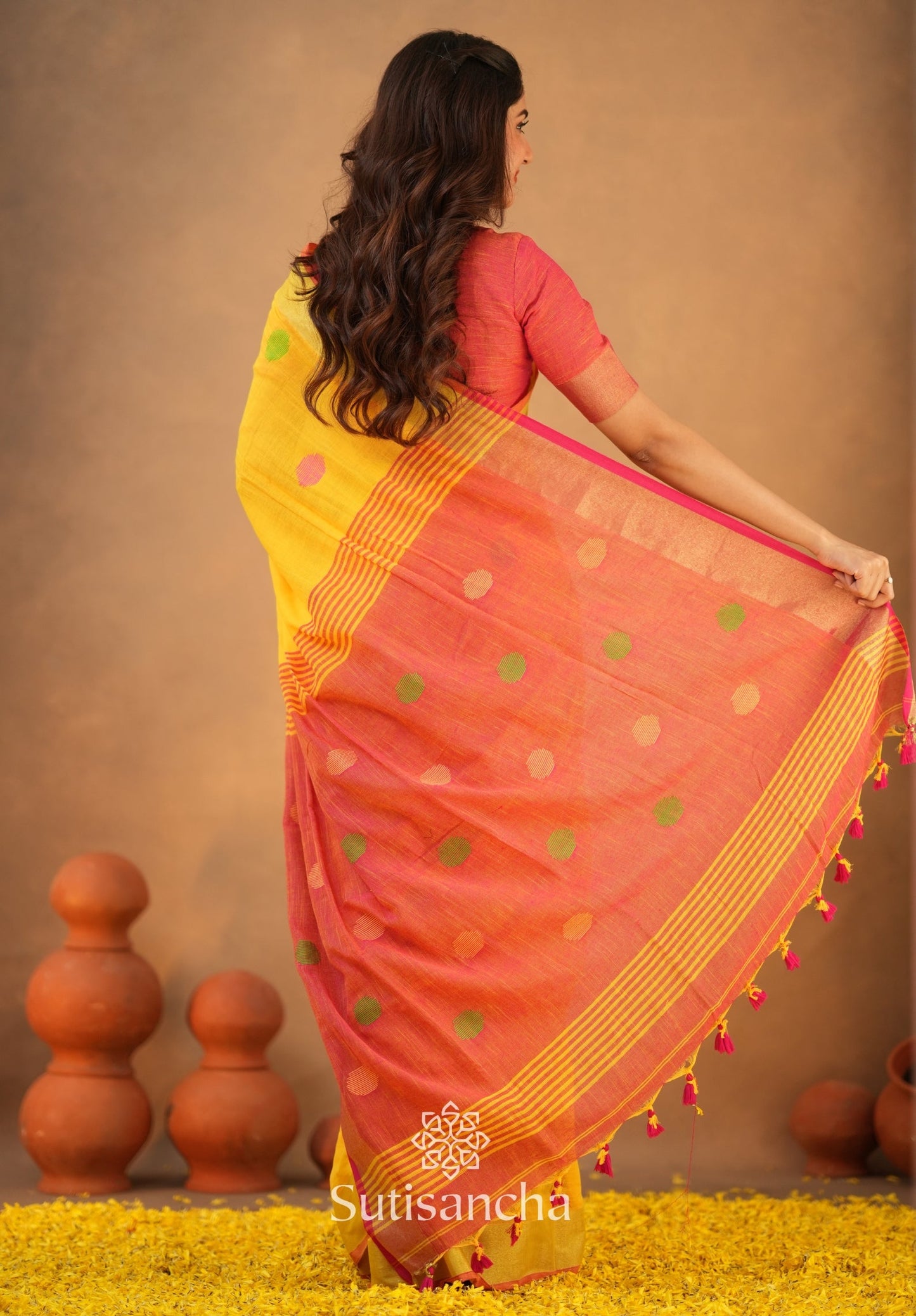 Dhiyona SS Sutisancha Woven Heritage Handloom Cotton Saree