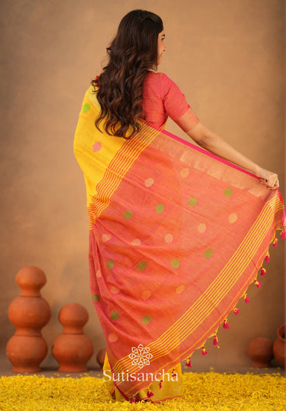 Dhiyona SS Sutisancha Woven Heritage Handloom Cotton Saree
