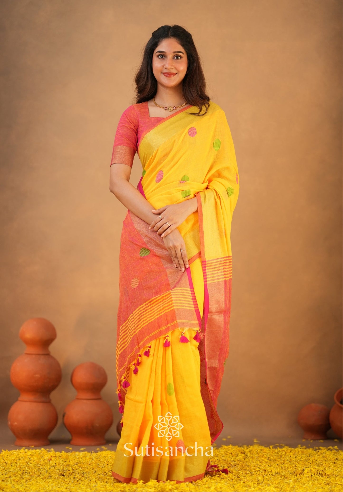 Dhiyona SS Sutisancha Woven Heritage Handloom Cotton Saree
