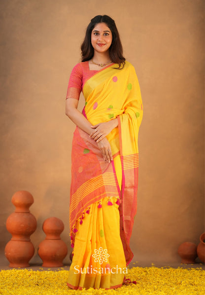 Dhiyona SS Sutisancha Woven Heritage Handloom Cotton Saree