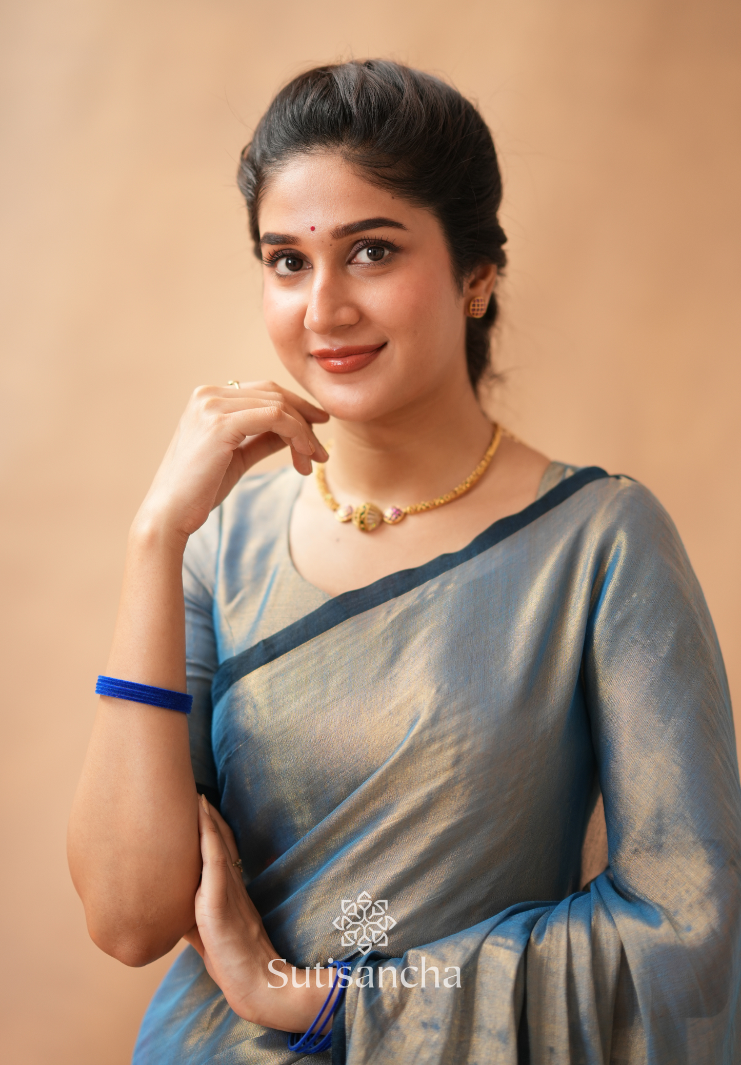 Dhiyona SS Woven Poetry Artisanal Handloom Tissue Cotton Saree