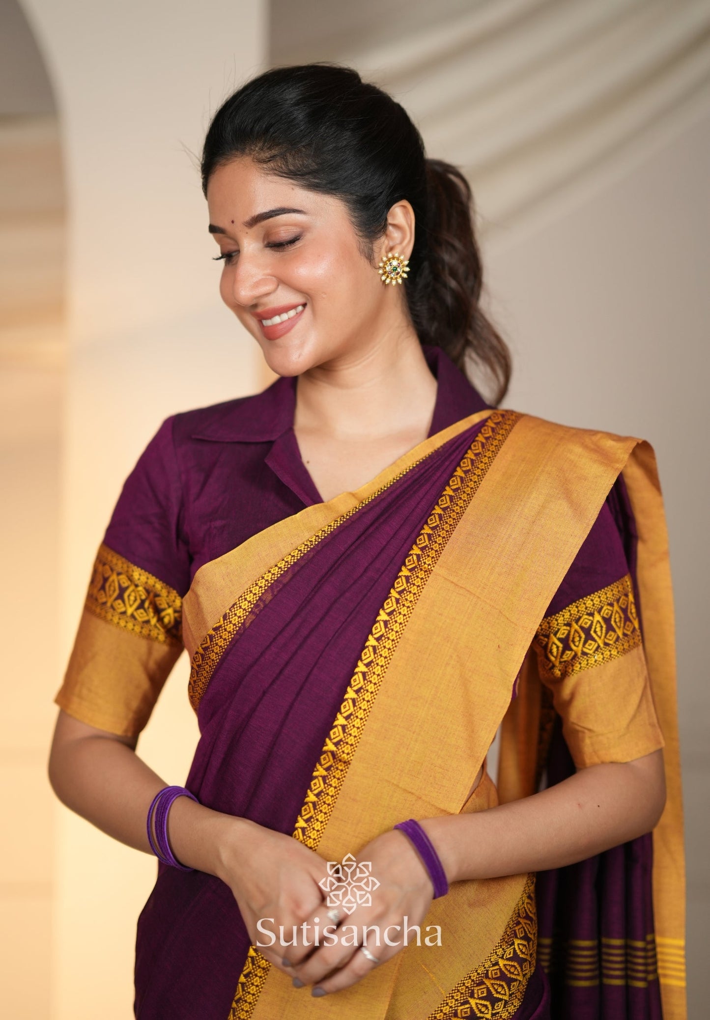Dhiyona SS Timeless Weave Bengal Cotton Saree by Sutisancha