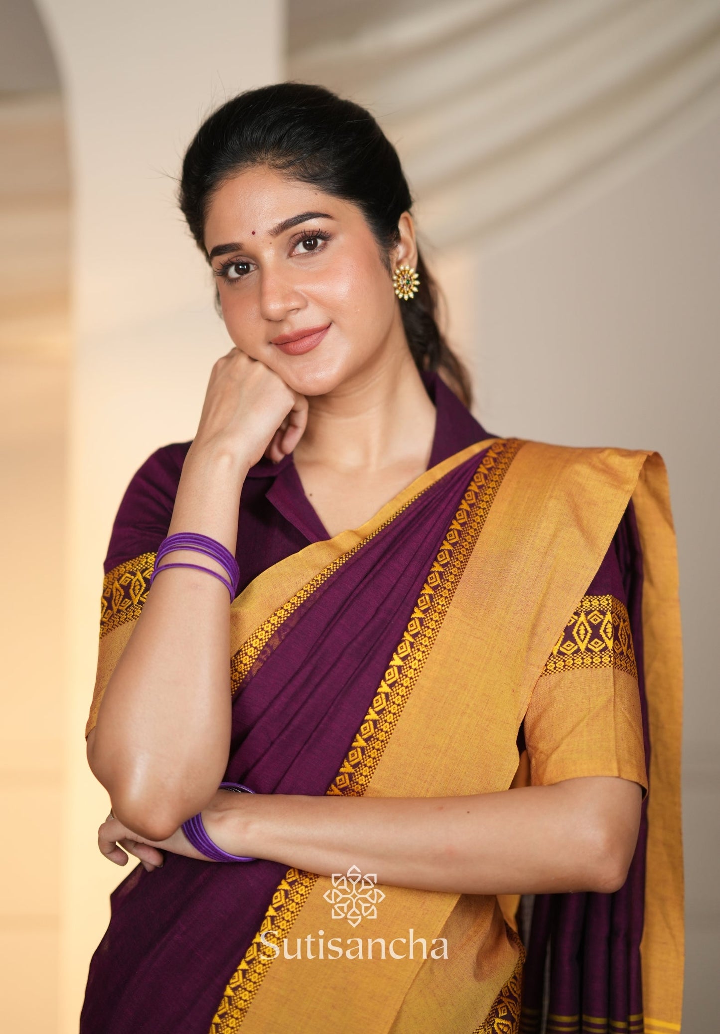 Dhiyona SS Timeless Weave Bengal Cotton Saree by Sutisancha