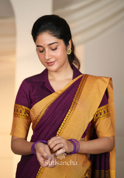 Dhiyona SS Timeless Weave Bengal Cotton Saree by Sutisancha