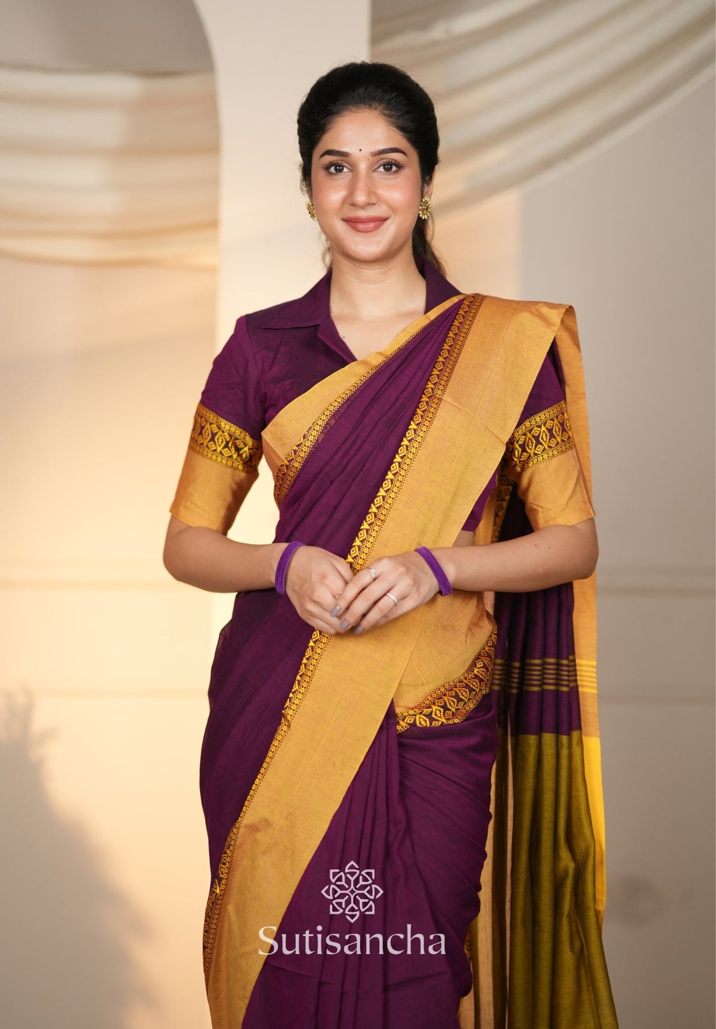 Dhiyona SS Timeless Weave Bengal Cotton Saree by Sutisancha
