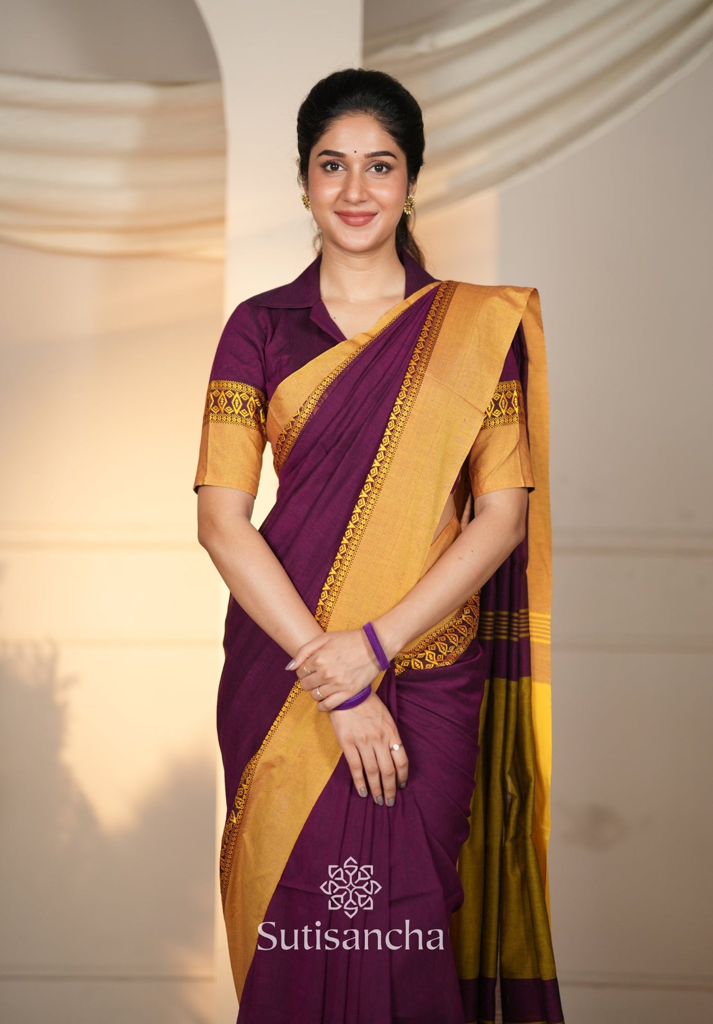 Dhiyona SS Timeless Weave Bengal Cotton Saree by Sutisancha