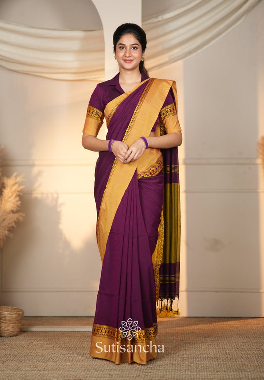 Dhiyona SS Timeless Weave Bengal Cotton Saree by Sutisancha